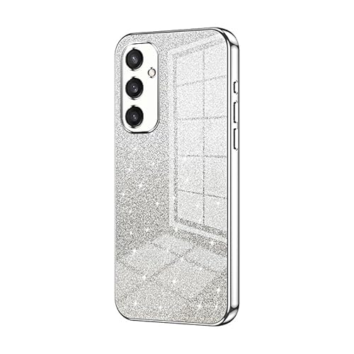 Moda telefono Compatibile con Custodia Samsung Galaxy S24 Plus Cover Compatible con Telefono Protettiva Ibrida Galvanotecnica Trasparente Glitter Sottile AntiGraffio e Assorbim