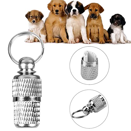 3 Stück Hunde Halsbandanhänger Metall, Hunde Metall Namensschild, Hunde Halsbandanhänger, Anhänger Hundehalsband, Geeignet für Katzen und Hunde und Kleintiere Adresskapsel , Anti Lost Namensschild
