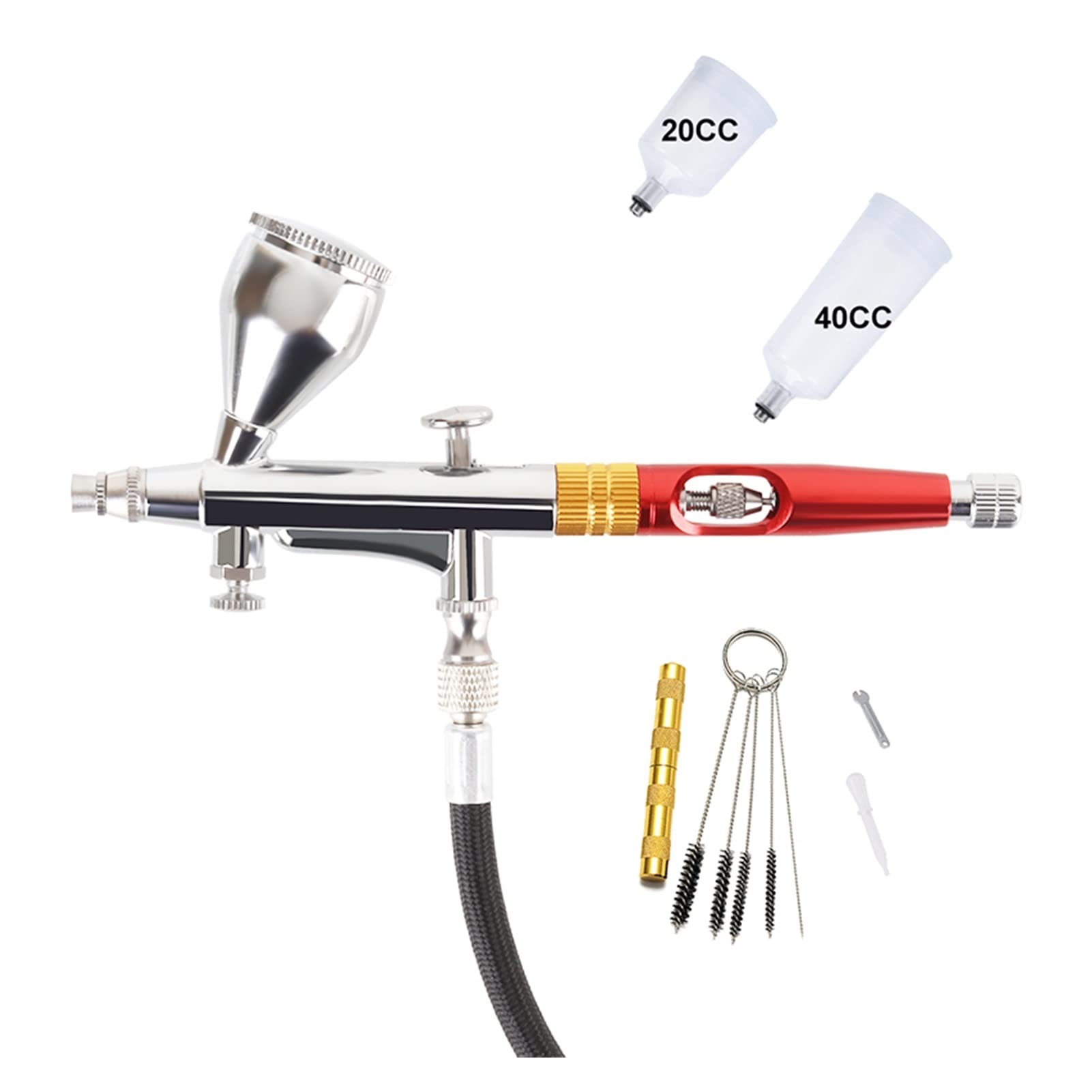 Duży przepływ powietrza Dual Action Airbrush Pen Pistolet natryskowy do modelu artystycznego Farba do ciała Artysta Makijaż Tatuaże na paznokcie Ciasto Narzędzia do samochodu Narzędzie do naprawy sa