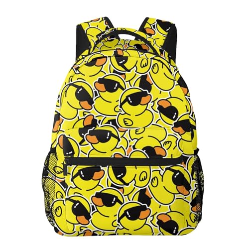 Cool Duck Cartoon Funny Backpack For School Laptop Bags Bookbag Big Casual Daypack For Student Girls Boys Kids Teens Travel Sports Work