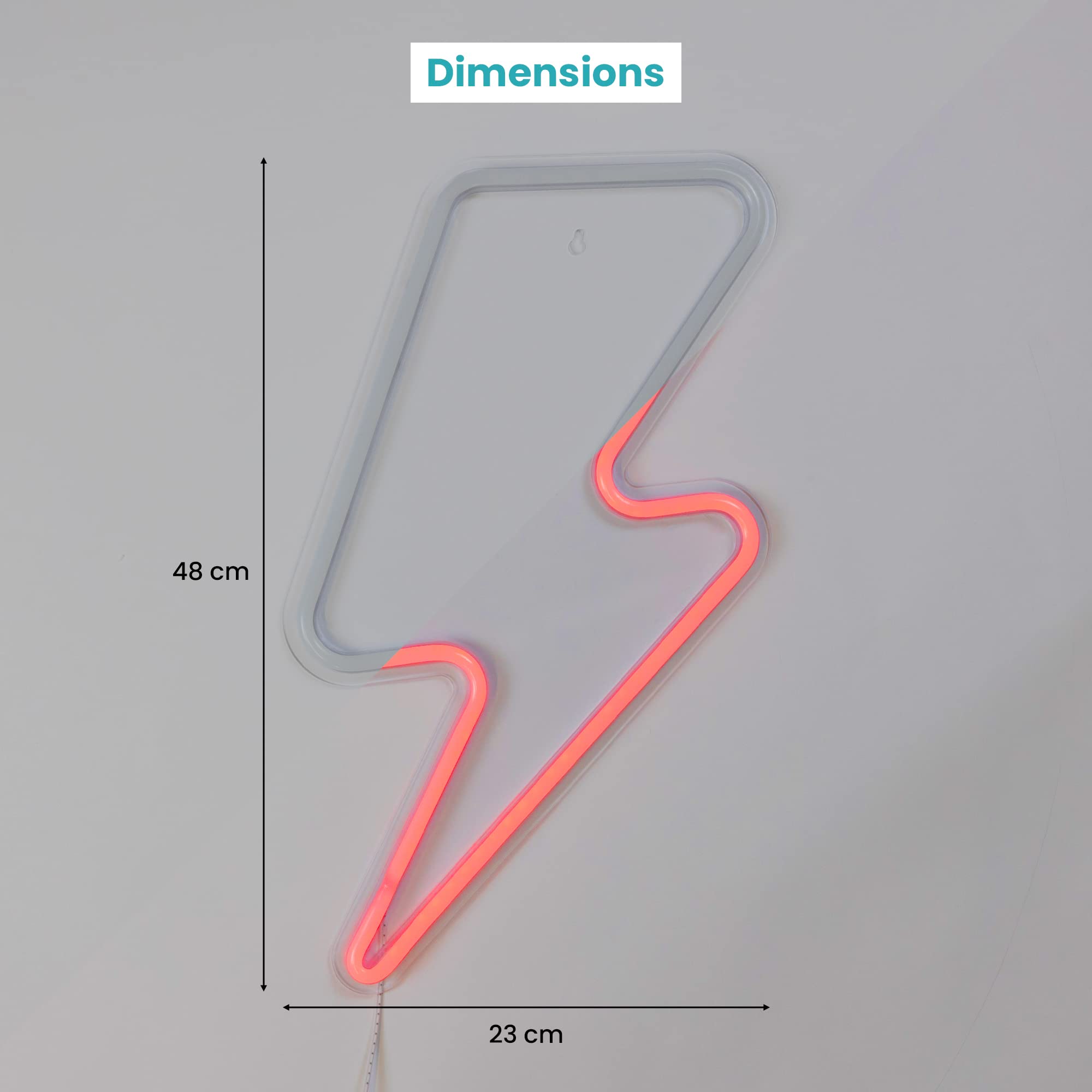 Letreros De Neón Relámpago, Luz LED Rosa Con Interruptor De Encendido Apagado Letrero De Neon Para Decoracion De Pared