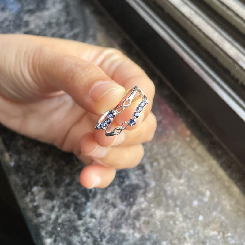 Sapphire Enhancer Ring, 14K Gold Finish Enhancer Guard Ring For Women, Enhancer Ring For Women