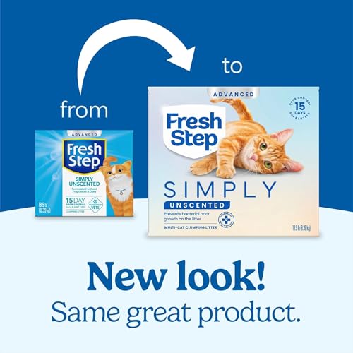Fresh Step Advanced Simply Unscented Multi Cat Clumping Cat Litter, 18.5 lb | Formulated with No Added Dyes or Fragrances, Ammonia Block Technology, Low Dust, Compatible with Most Automatic Litter Boxes - Image 3