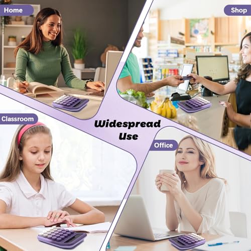 UPIHO Standard Calculator - Gradient Purple with 12 Digit Display and Big Buttons の商品画像 5