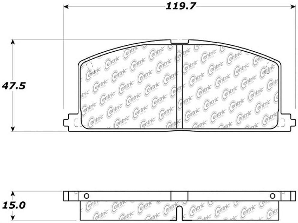 Centric 103.02420 C Tek Ceramic Brake Pads with Shims