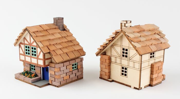 Youngmodeler Hobby Wooden Model Kits Mini Brick Wooden House II - A DIY Assembly Kit for Creative Minds