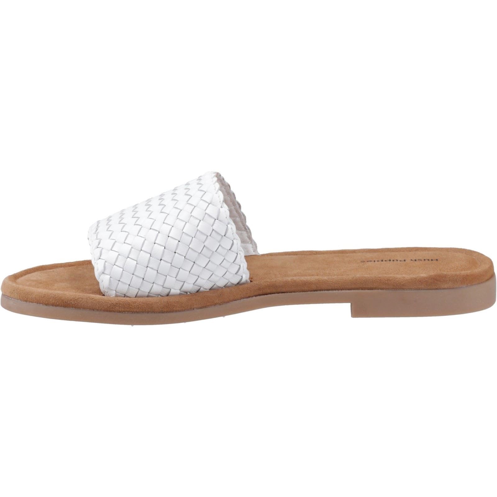 Hush Puppies Hetty Slide - Sandali da donna, in pelle, colore: Bianco