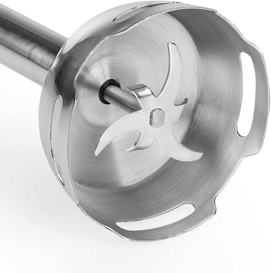 Жогорку view of the hand blender showing the speed adjustment dial