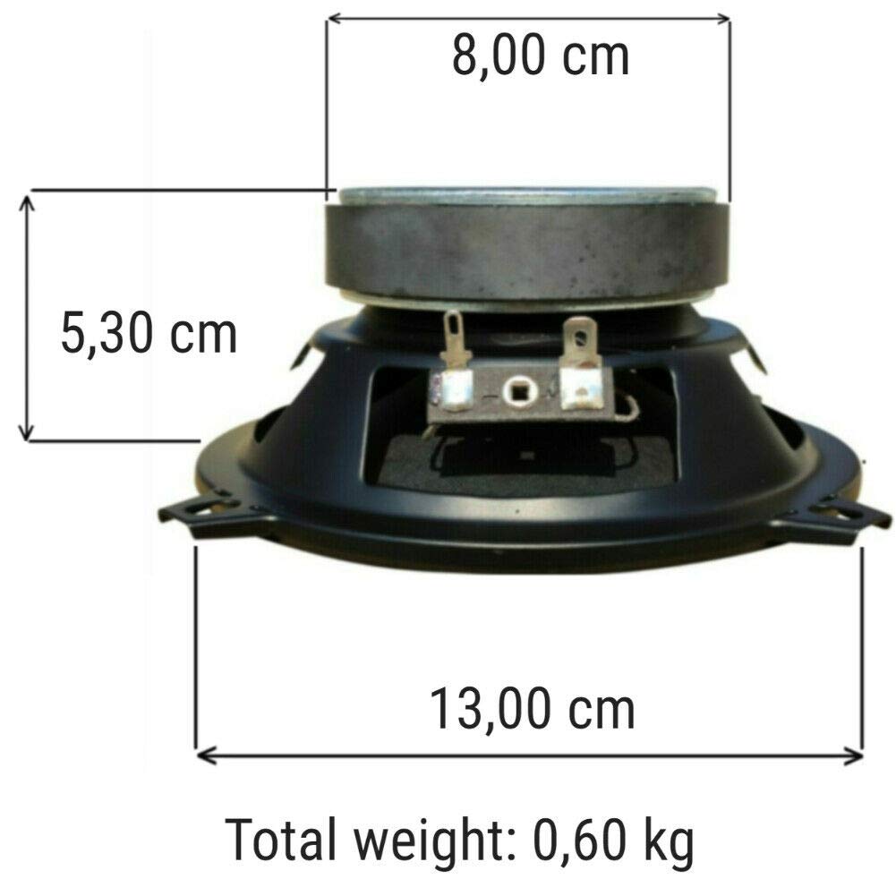 MASTER AUDIO 1 MA13W/4 MA 13W/4 professionele woofer 13,00 cm 130 mm 5" 80 watt rms 160 watt max 4 ohm gevoeligheid 91 db rubberen ophanging, 1 stuk