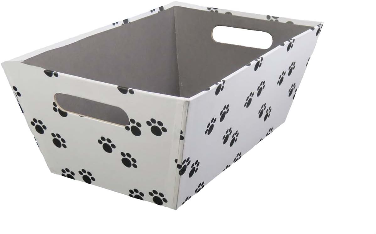 Paw Print Storage Basket 2 Pack 12" x 8" x 5" Home