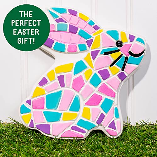 Image of Creative Roots Paint Your Own Bunny Garden Stone, Craft Kits, Stepping Stones Kit for Kids, Ceramics to Paint, Ages 6+