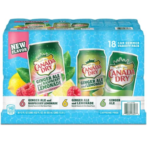 Canada Dry Ginger Ale, Summer Cans Variety Pack, 12 Fl Oz Cans (18 Pack) #TOP4
