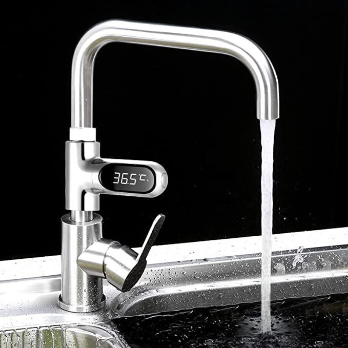 Miniatura 8 de Termómetro digital de baño de agua de ducha, termómetro de ducha, pantalla digital LED de 0  212.0 F para baño de bebé, pantalla giratoria para el