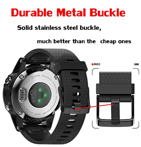 Ancool Compatible With Fenix 5S Bands Easy Fit 20Mm Silicone Watch Bands Replacement For Fenix 7S/D2 Delta S/Fenix 6S/Fenix 6S Pro/Fenix 5S Plus Smartwatches (Black) #TOP3