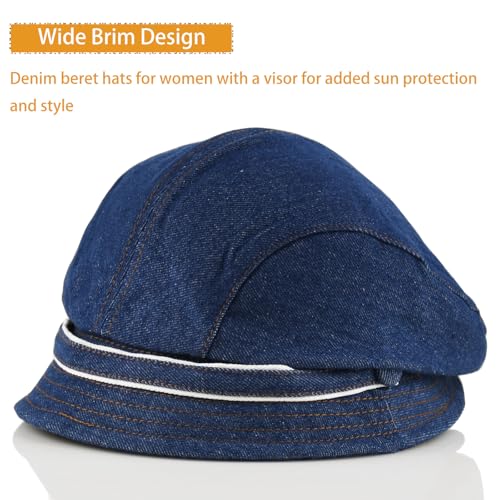 Gorra Newsboy de mezclilla para mujer miniatura 4