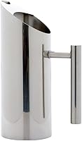 Vista 2 de Restaurantware Met Lux - Jarra de agua moderna de 33 onzas, 1 jarra de metal resistente a las abolladuras, con protector de hielo, mango integrado