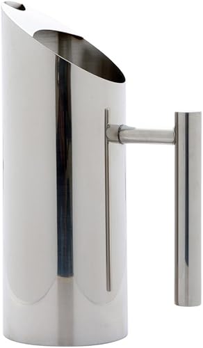 Miniatura 6 de Restaurantware Met Lux - Jarra de agua moderna de 50 onzas, 1 jarra de metal resistente a las abolladuras, con protector de hielo, mango integrado,