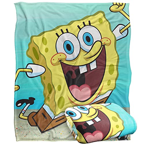 Spongebob Blanket, 50"x60" Spongebob Character Cropped Silky Touch Super Soft Throw Blanket