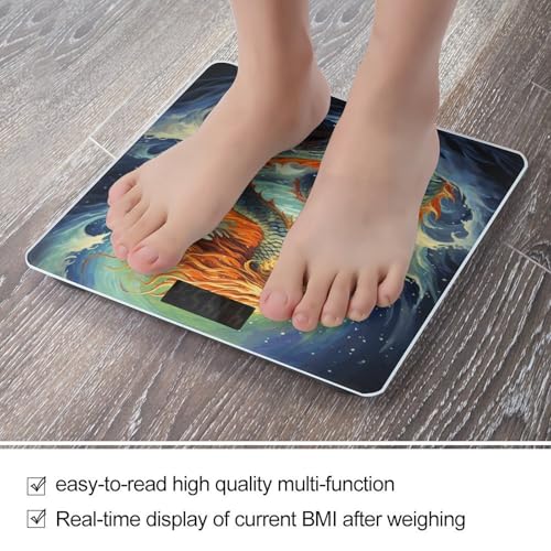 Balanza Digital de Baño con Diseño de Dragón y Pantalla LCD miniatura 5