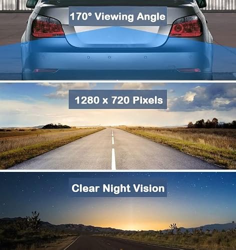 Backup License Plate HD Camera Night Vision Rear View 8 IR LED Waterproof Compatible with Pioneer Car Radio AVH-120BT AVH-210EX AVH-2550NEX AVH-X490BS DMH-WT8600NEX DMH-100BT DMH-160BT