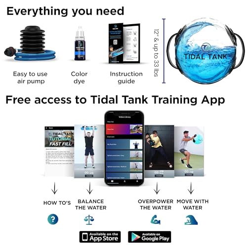 Tidal Tank - Sphere Mini Aqua Ball statt Sandsack Trainings Power Bag mit Wassergewicht, Ultimatives Kern- und Balance-Workout, bis zu 13 kg
