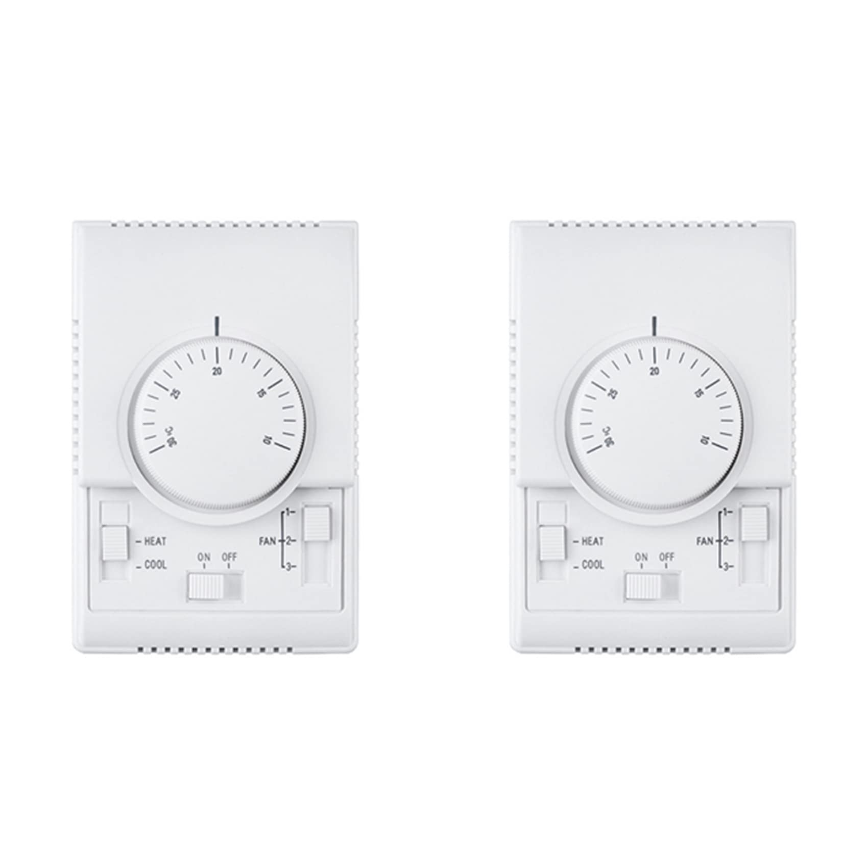 Jnchdghwa 2X MT01 220VAC Room Mechanical Thermostat Air Conditioner Fan Coil Thermostat Temperature Controller Warm