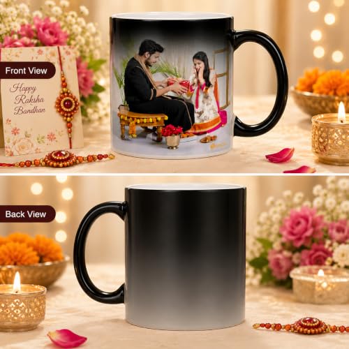 Image of Personalized Photo Mug Gift Combo for Boy, Girl, Husband, Wife, Brother Sister Friends & Family - Custom Coffee Mug | Gift Hamper for Every Occasion. (Rakshabandhan)