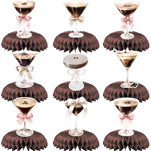 Centro de mesa de panal negro Martini NANAGALI para decorar cumpleaños sin esfuerzo