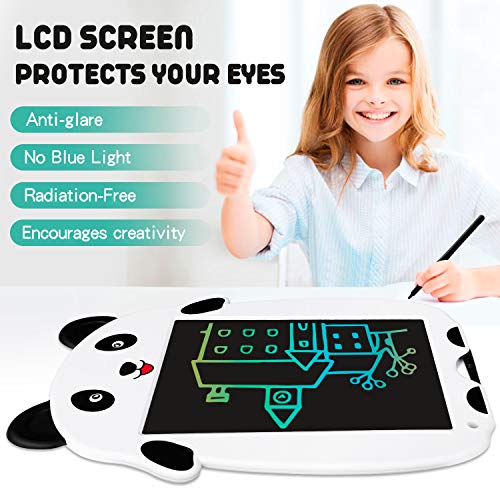 KingsDragon LCD Writing Tablet Drawing Doodle Board, Colorful Toddler Doodle Board Drawing Tablet, Erasable Reusable Electronic Drawing Pads, Educational and Learning Toy for Boys Girls(Panda) - Thumbnail 3