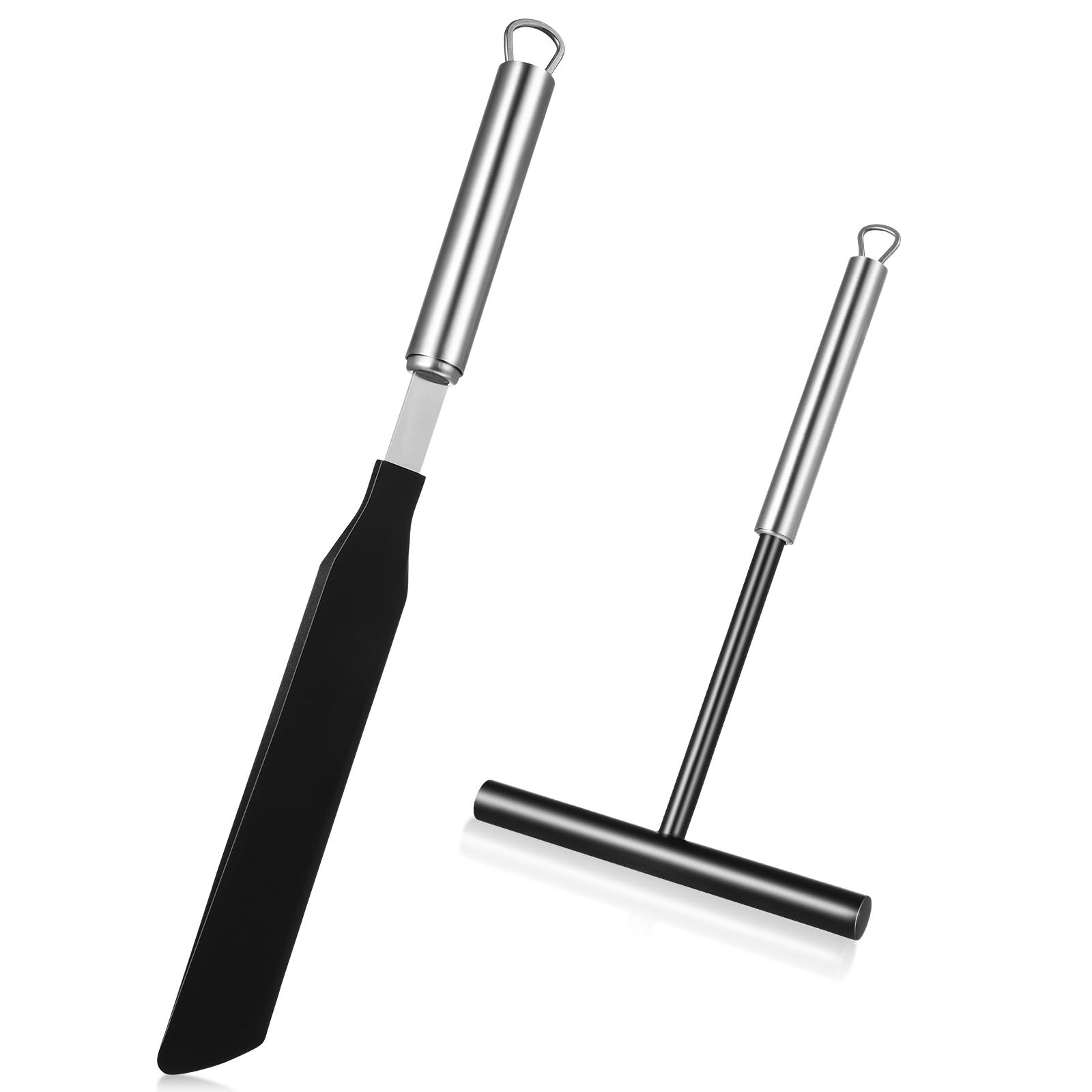 Ciieeo 1 Set Espátula para Panqueques y Espátula de Repostería de Acero Inoxidable Reutilizable, Adecuado para Cocina Casera y Panadería Artesanal