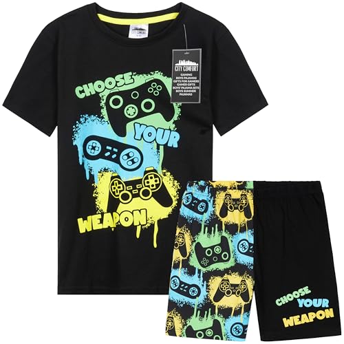 Pajama Set for Boys Teens Gaming Short PJ Sleepwear Lounge Set