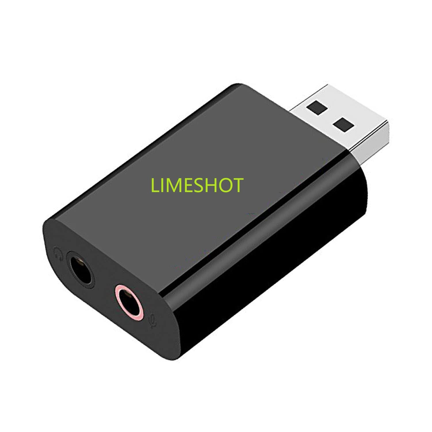 LIMESHOT USB 2.0 to 3.5mm Jack Audio Adapter, USB Audio Adapter External USB Stereo Sound Card w/3.5mm Headset and Microphone Jack for Windows, Mac, Linux, PS4, PS5, Mac Book Pro (B09X77YWP5) Amazon Price History, Amazon Price Tracker