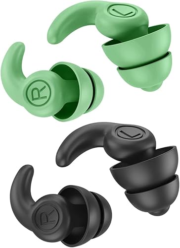 Tapones para los oídos de silicona súper suave con reducción de ruido, protección auditiva reutilizable en silicona flexible para dormir,