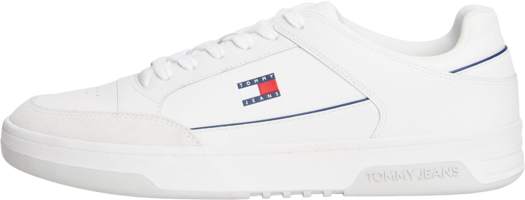 Tommy Jeans Men's TJM Cupsole Leather EM0EM01792 Low Top, White (Ecru), 9 UK