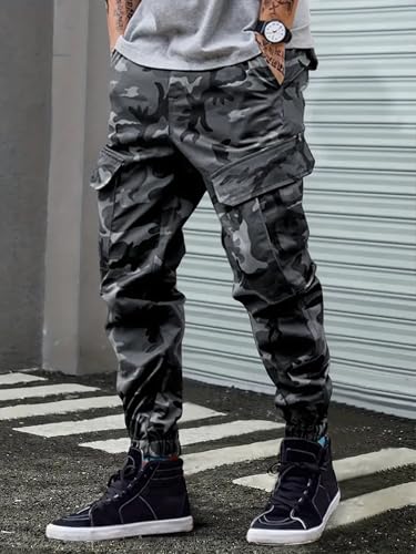 Image of Lymio Men Cargo || Army Design Cargo || Cotton Drawstring Pant Six Pocket (Also Available in Plus Sizes) (Army-03-04)