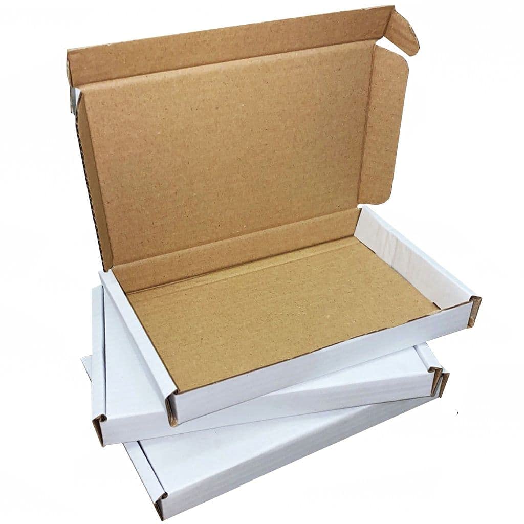 WHITE C4 (332x245x22mm) Single Wall Cardboard Cartons