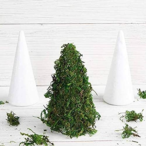 Cônes en mousse blanche 10cm pour créer vos centres de table et sapins de Noël - 3