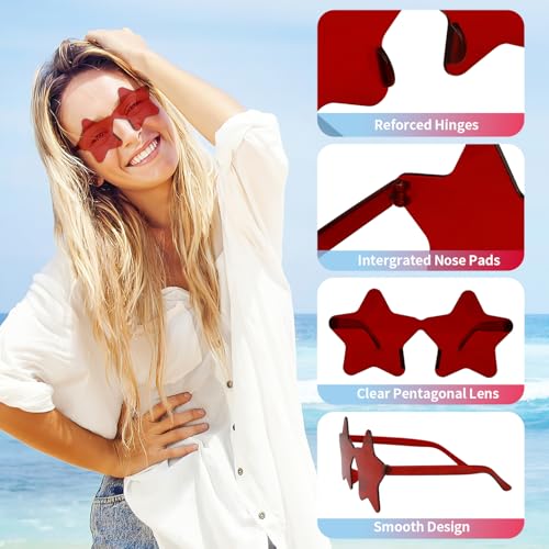 12PCS Star Sunglasses Bulk Star Shaped Sunglasses Party Favors Halloween Party Glasses3