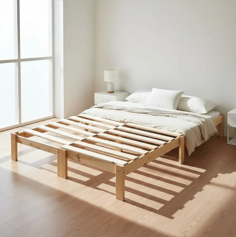 La Mejor Selección de Bases de Cama de Madera los preferidos por los clientes. 44 CAMAS EPICAS Cama Matrimonial Base de Madera Solida Reforzada con Barniz + Laca