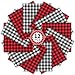 12 Sheets Christmas Buffalo Plaid - 12 x 12 Inch Heat Transfer Vinyl Red & Black/White& Black Plaid Fabric Printed Vinyl Sheets Adhesive Iron on Vinyl for Clothes