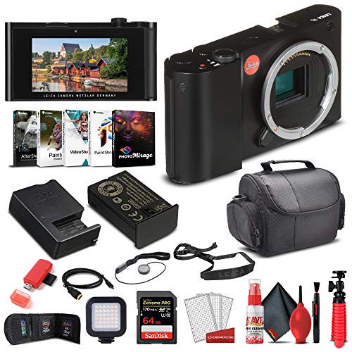 Leica Tl Mirrorless Digital Camera (Black) (18146) + 64Gb Extreme Pro Card + Corel Photo Software + Portable Led Video Light + Card Reader + Case + Cleaning Set + Hdmi Cable And More - Deluxe Bundle #TOP27