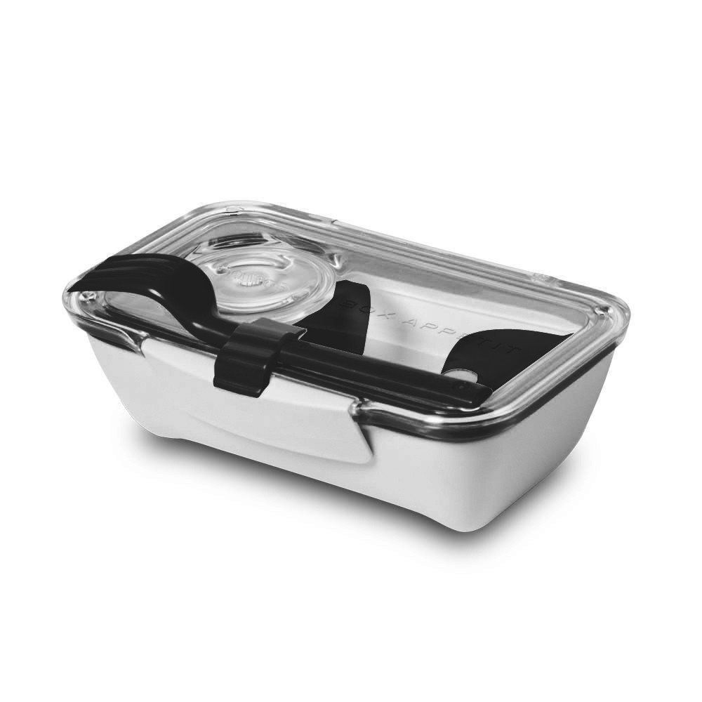 Black+Blum Bento Lunch Box | Secure Leak Proof Meal Prep Container with Compartments BPA Free Food Carrier for Lunch on The Go, Microwave Safe, Black