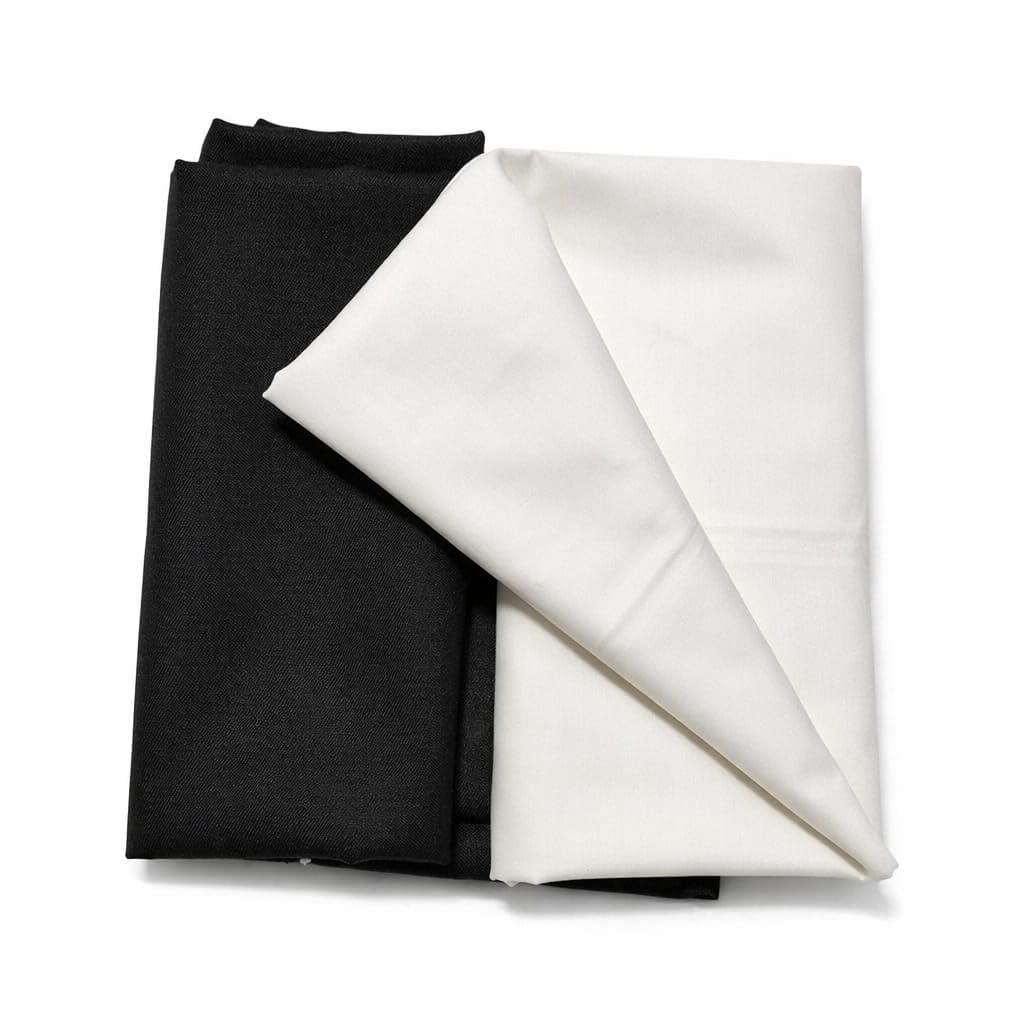 Men's Premium Unstitched Shirt and Pant Fabric Combo, White and Black, Wrinkle-Resistant, 2.5m Shirt + 1.2m Pant, Formal Wear-picture-34