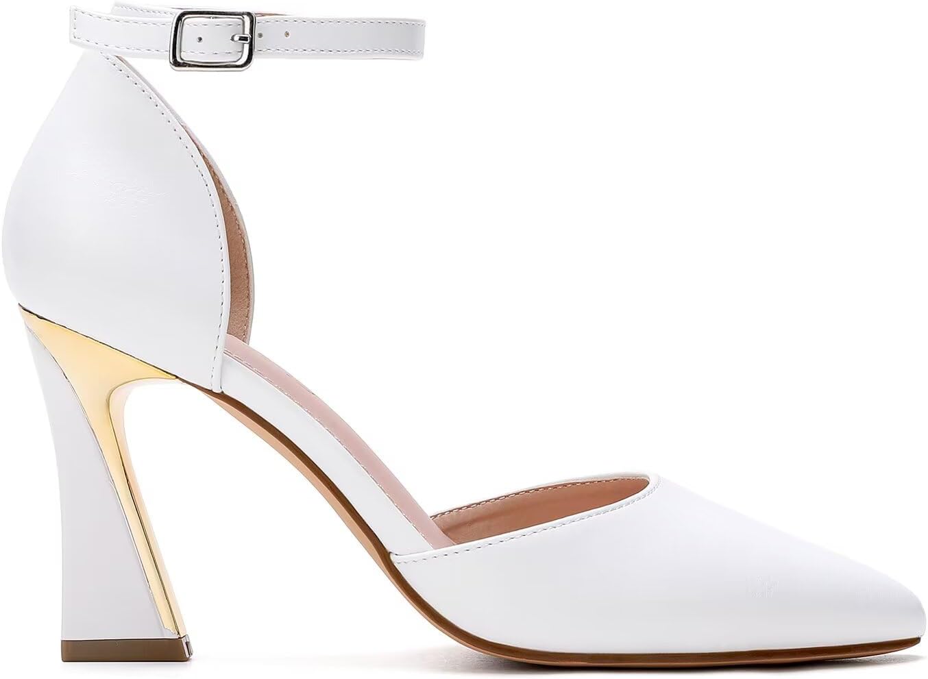 QKL Women's Closed Toe Pointed Heels Pumps - Image 4