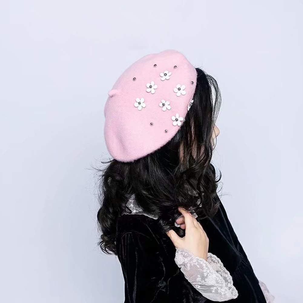 AIBEARTY Kids Girls French Pearl Beret Hat Winter Warm Artist Beanie Cap - Image 6