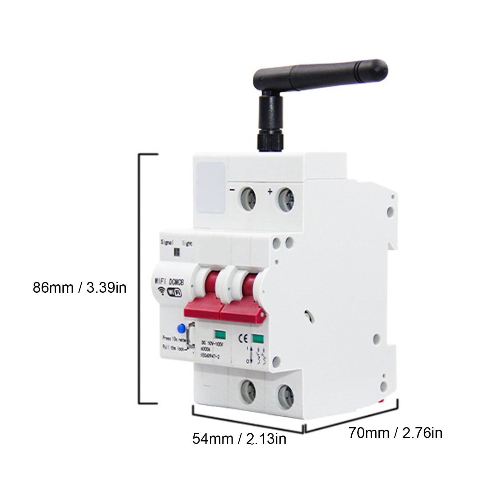 Smart WiFi Circuit Breaker with App Control Remote Switch Voice Assistant Compatibility Safety Lock 2 Pole Flame Retardant Housing for Home Automation System - Image 2