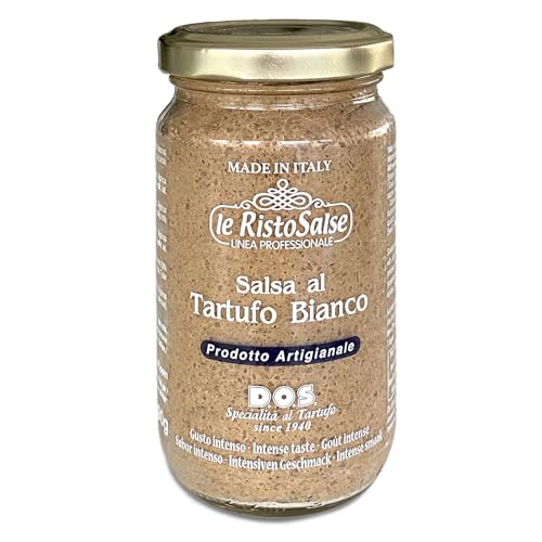 Salsa al Tartufo Bianco | Crema Tartufata Artigianale | Senza Glutine | Made in Italy | Per Bruschette, Pasta e Carne, 190g