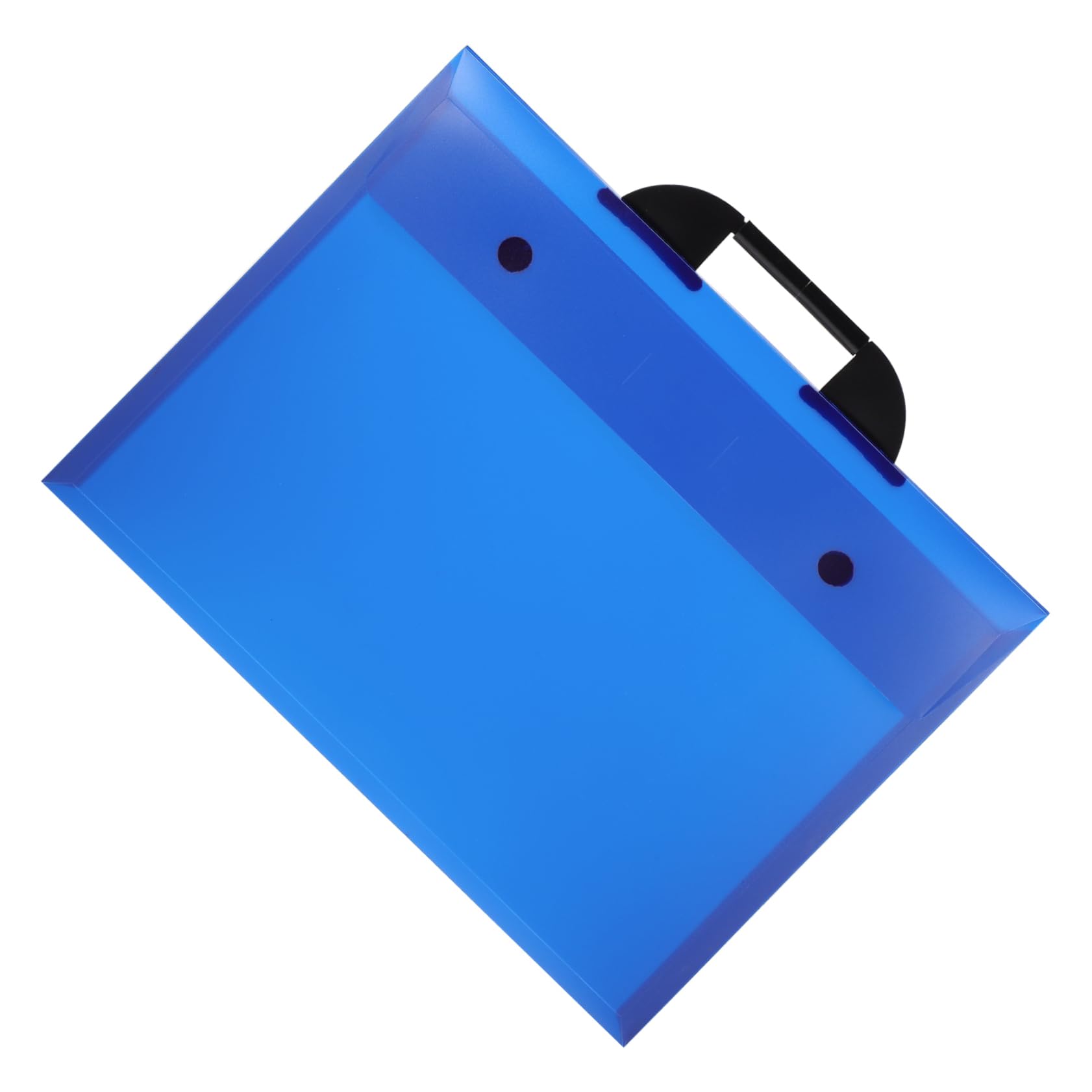 Cartella Portfolio A3 Blu in Plastica Manico per Ufficio, Custodia Portadisegni e Cartellina Rigida per Opere e Schizzi