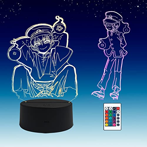 Sosowlight 2 en 1,Hanako-kun,Yugi Amane,lámpara LED de anime con ilusión 3D, control remoto RGB de 16 colores,luz de noche para niños Cover