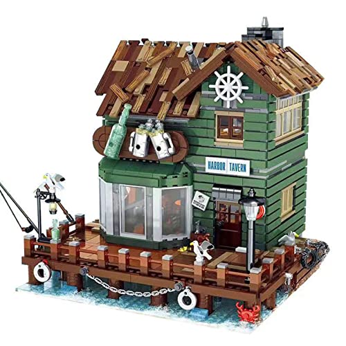 Haus Bausteine Bausatz, Modular Moc Klemmbausteine Haus, 3103 Teile Hafen Taverne Chalet Architektur Modell Modulare…